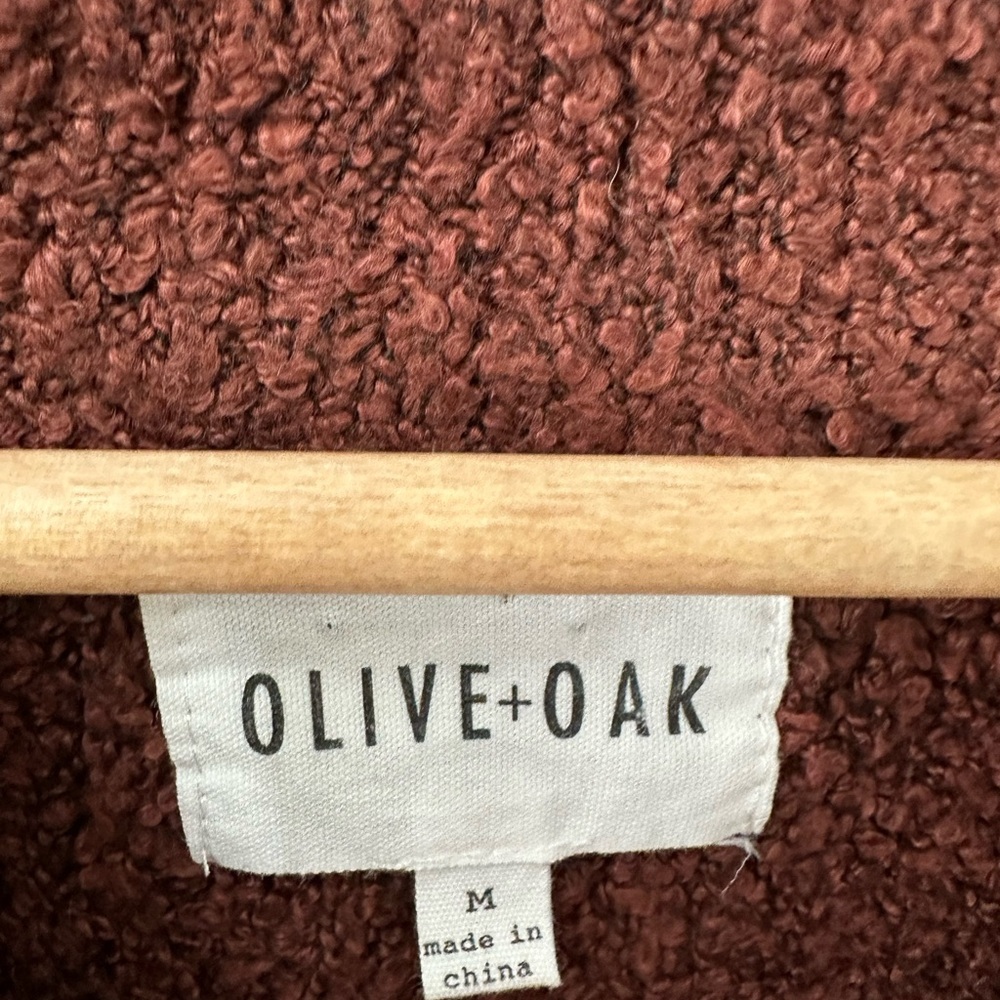 Olive & Oak Brown Rust Rich Textured Knit Sz M Soft classic Sweater - Picture 2 of 5